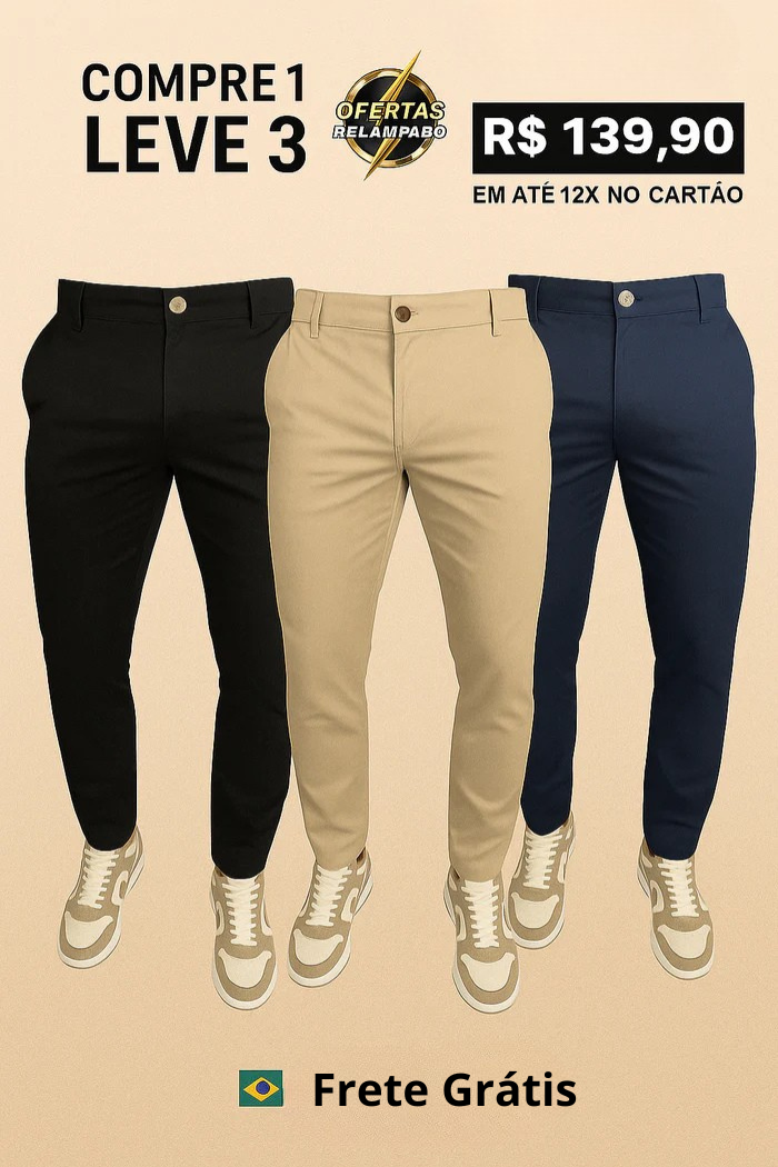 |COMPRE 1 LEVE 3| Calça Alfaiataria Mônaco com Ajuste